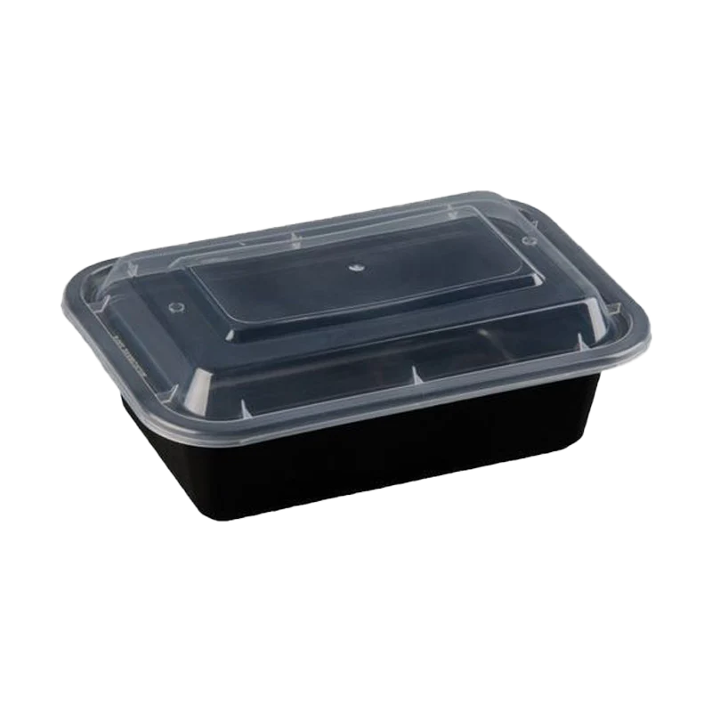 32 OZ RECTANGULAR CONTAINER BLACK 300/SET