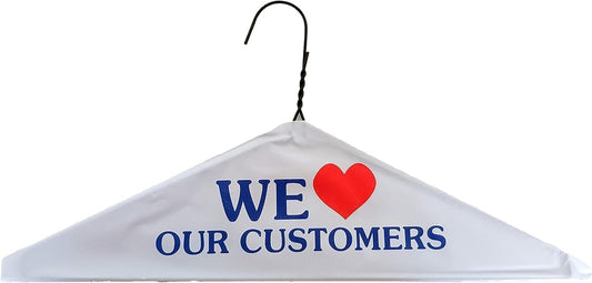 Wanowa Wire Hangers Bulk 16" Caped Clothing Hangers for Dry Cleaners or Home (Heart, 50)