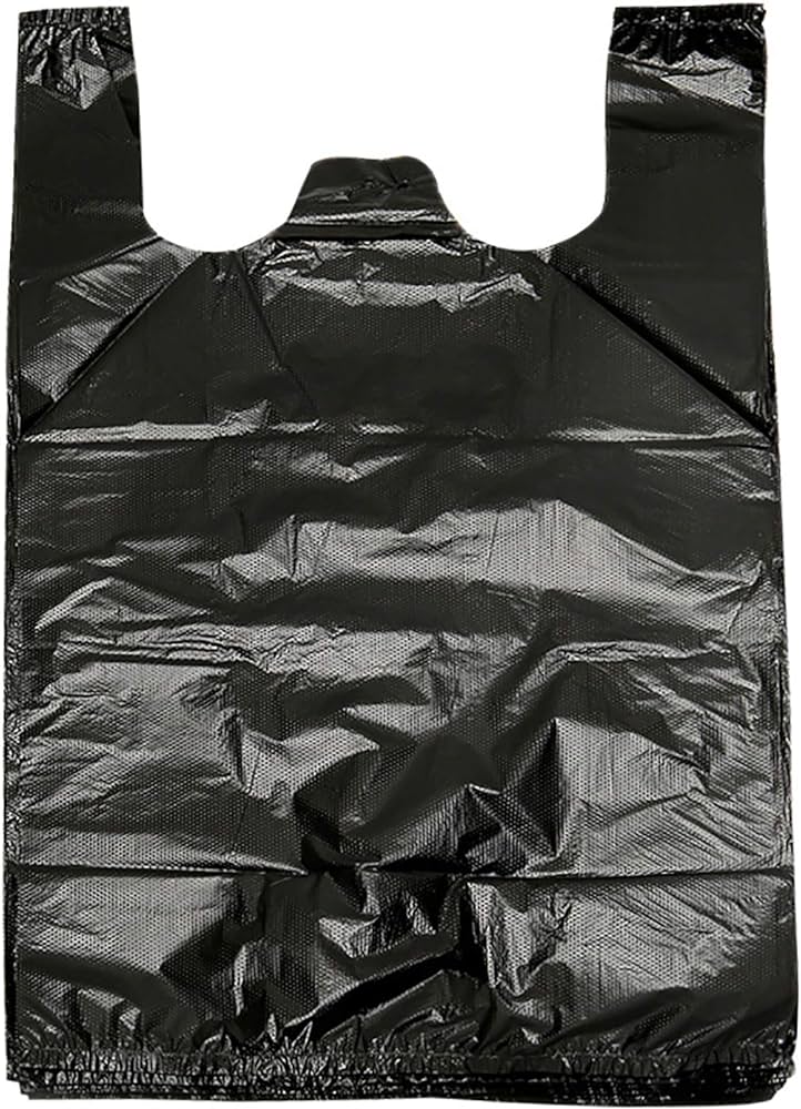 BLACK PLASTIC BAG 1/6 1000 COUNT  NO PRINT