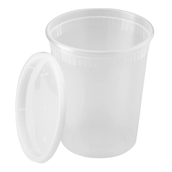 32 OZ PLASTIC SOUP CONTAINER W LID (COMBO)
