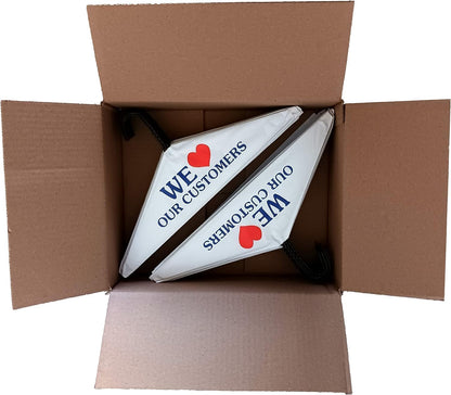 16-inch caped wire hangers with red heart print, box of 50 – photo 3