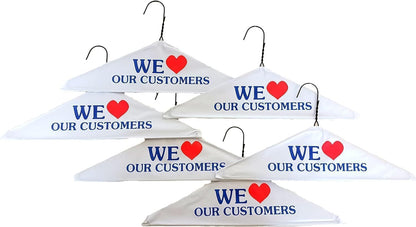 16-inch caped wire hangers with red heart print, box of 50 – photo 4