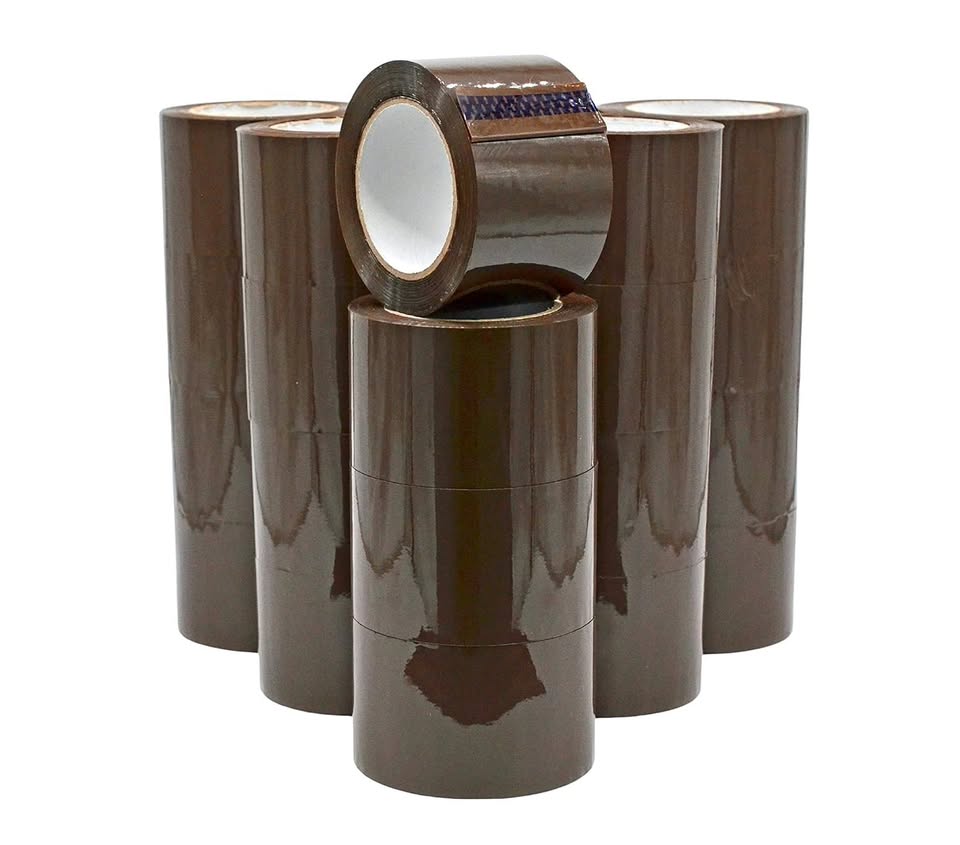 Tan Packing Tape 3"X110 Yards 2 MILL Per Roll (24 Rolls) - Strong Heavy-Duty Industrial