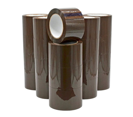 Tan Packing Tape 3"X110 Yards 2 MILL Per Roll (24 Rolls) - Strong Heavy-Duty Industrial