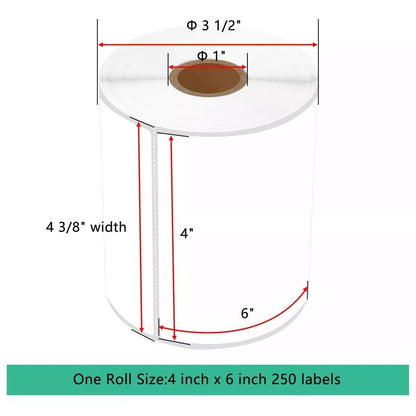 4 x 6 inch direct thermal shipping labels, 2,500 count – photo 2