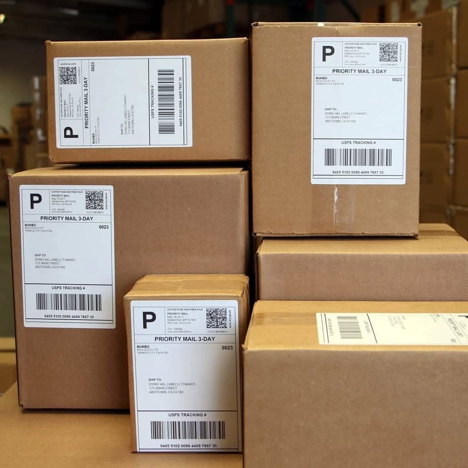 2500 PCS 4"x 6"Thermal Shipping Labels, White Perforated & Strong Adhesive Direct Thermal