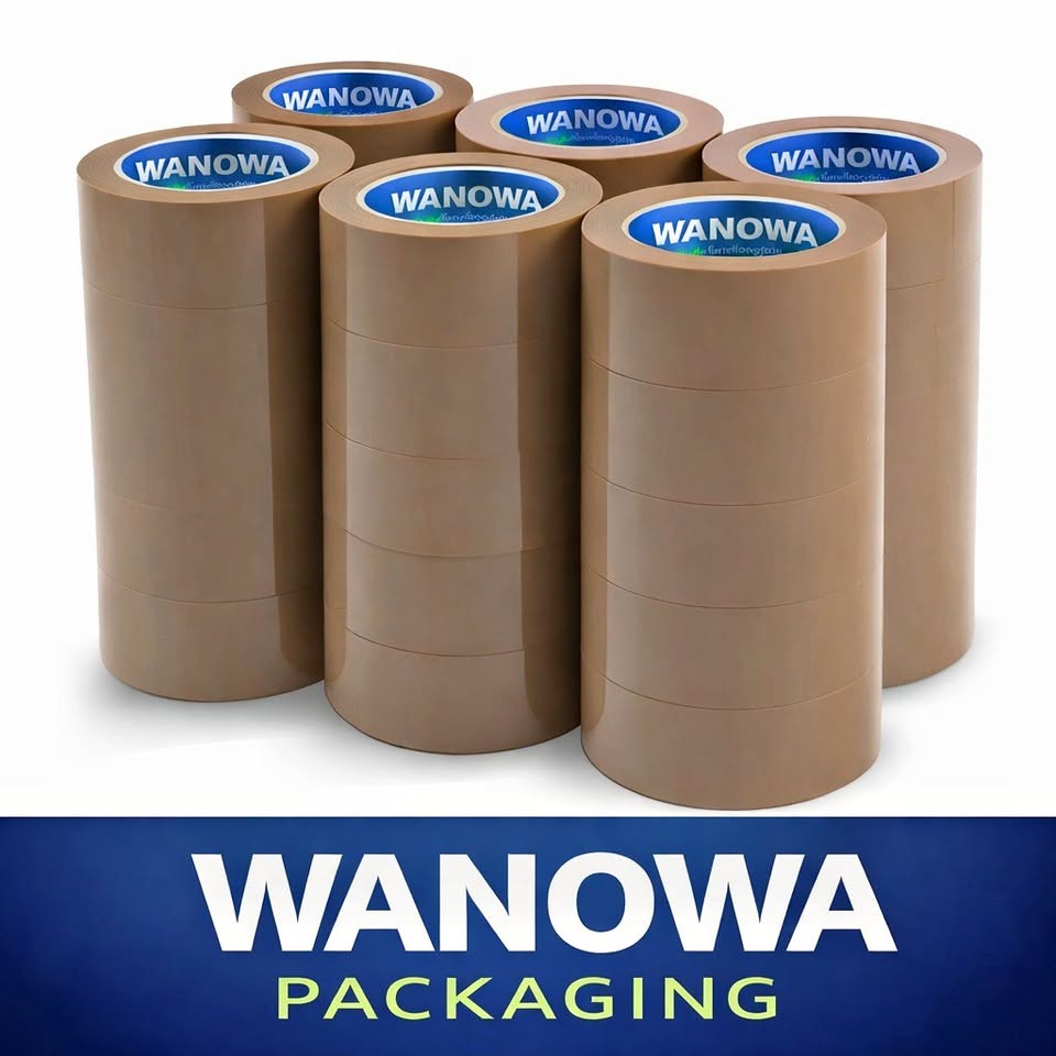 2Inch Brown Packing Tape, 2.0 Mils 110 Yards - High Tensile Strength for Shipping