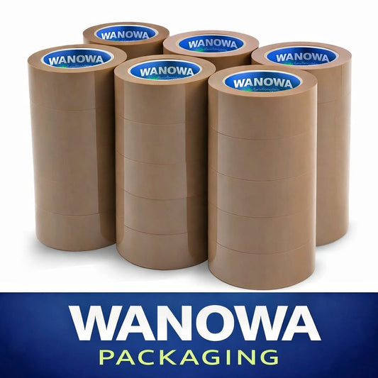 2Inch Brown Packing Tape, 2.0 Mils 110 Yards - High Tensile Strength for Shipping