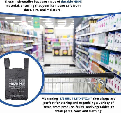 "Thank You" T-shirt bags for grocery and convenience store checkouts