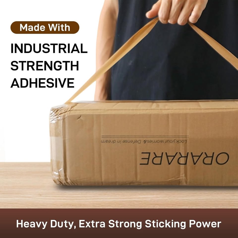 2Inch Brown Packing Tape, 2.0 Mils 110 Yards - High Tensile Strength for Shipping