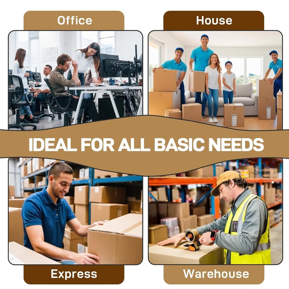 2Inch Brown Packing Tape, 2.0 Mils 110 Yards - High Tensile Strength for Shipping