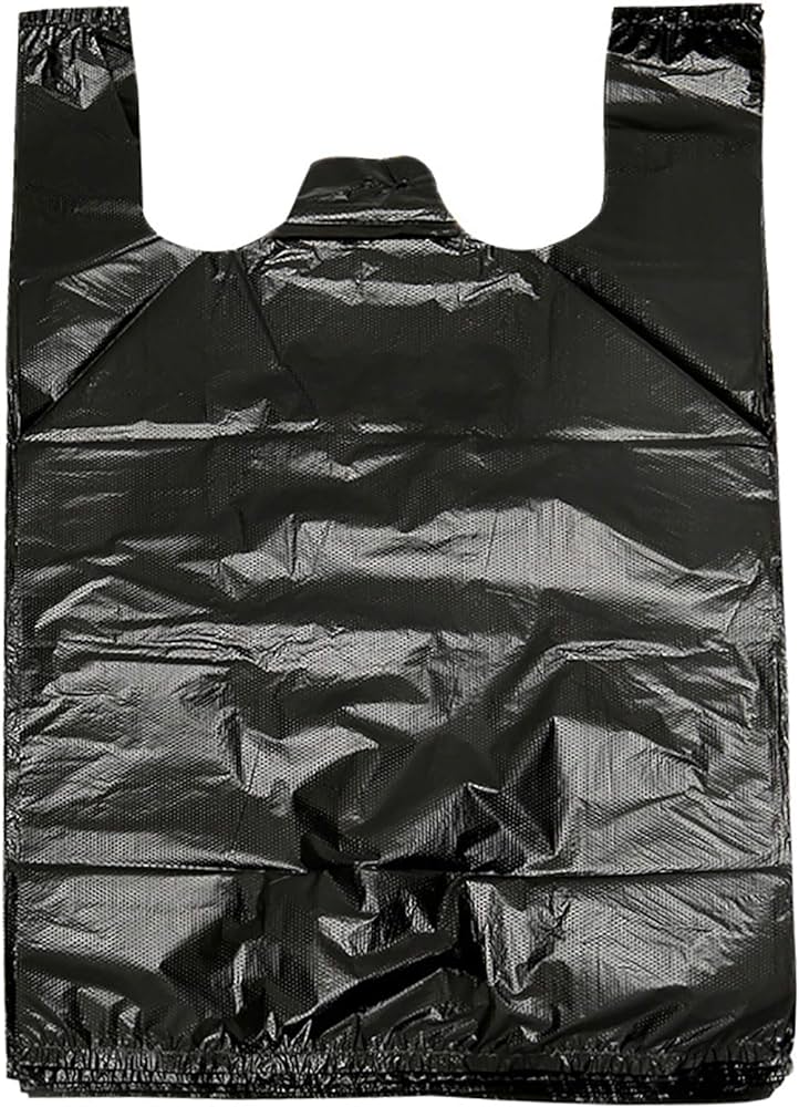 BLACK PLASTIC BAG 1/6 1000 COUNT  NO PRINT