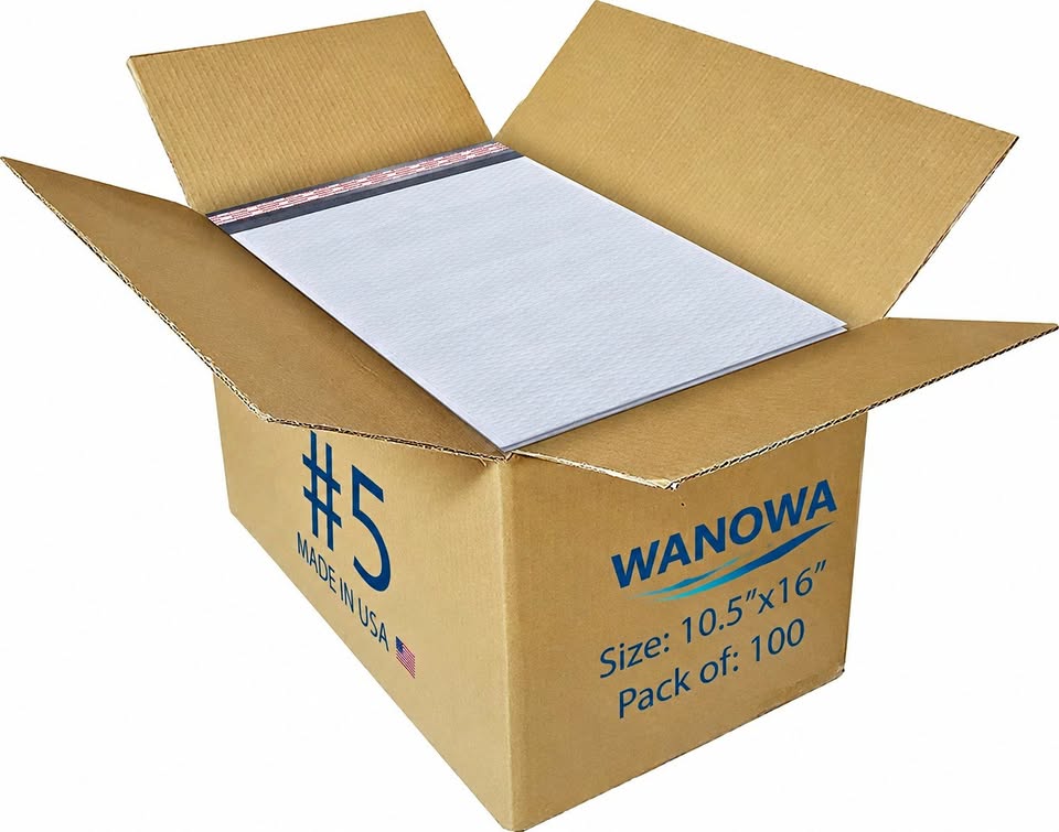 WANOWA #5 bubble mailers 10.5 x 16 inch, 100 pack, made in USA