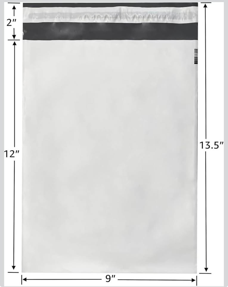 WANOWA 9” x 12” Poly Mailers 1000 Pack, 2.5 Mil Self-Sealing Shipping Bags, Waterproof Tear-Resistan