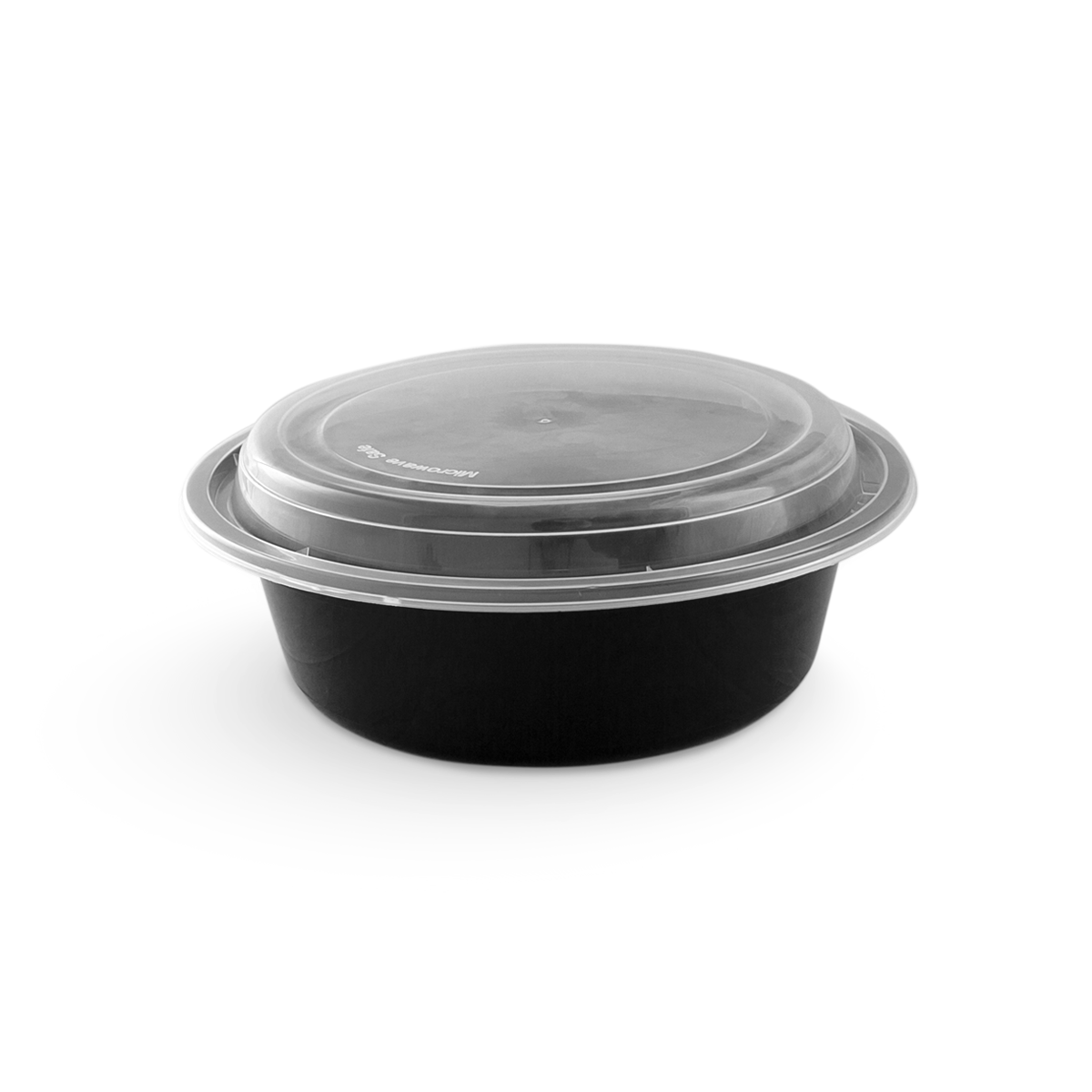 24 OZ ROUND BLACK CONTAINER WITH LID 150CNT SET COMBO