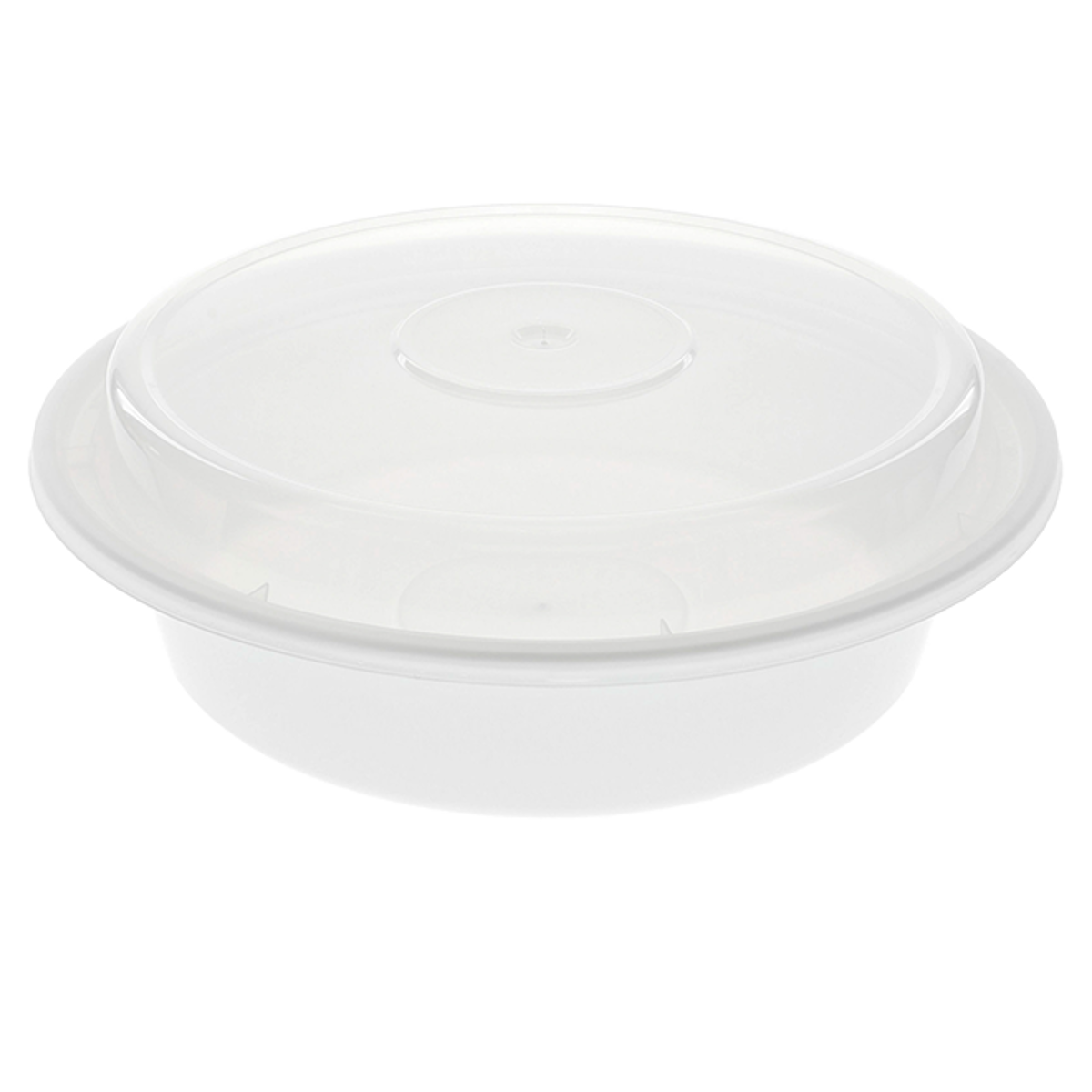 24OZ WHITE ROUND CONTAINER WITHLID/150CNT