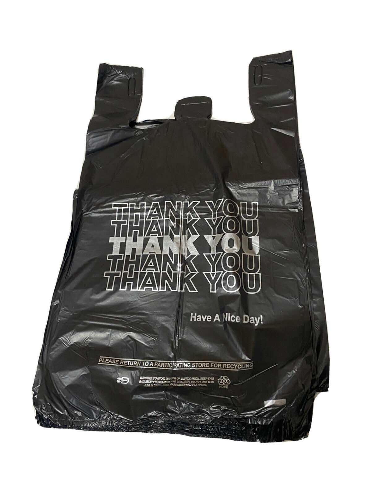 PLASTIC BAG 1/6 LARGE BLACK 1000 COUNT BOX (14 MICRONS)